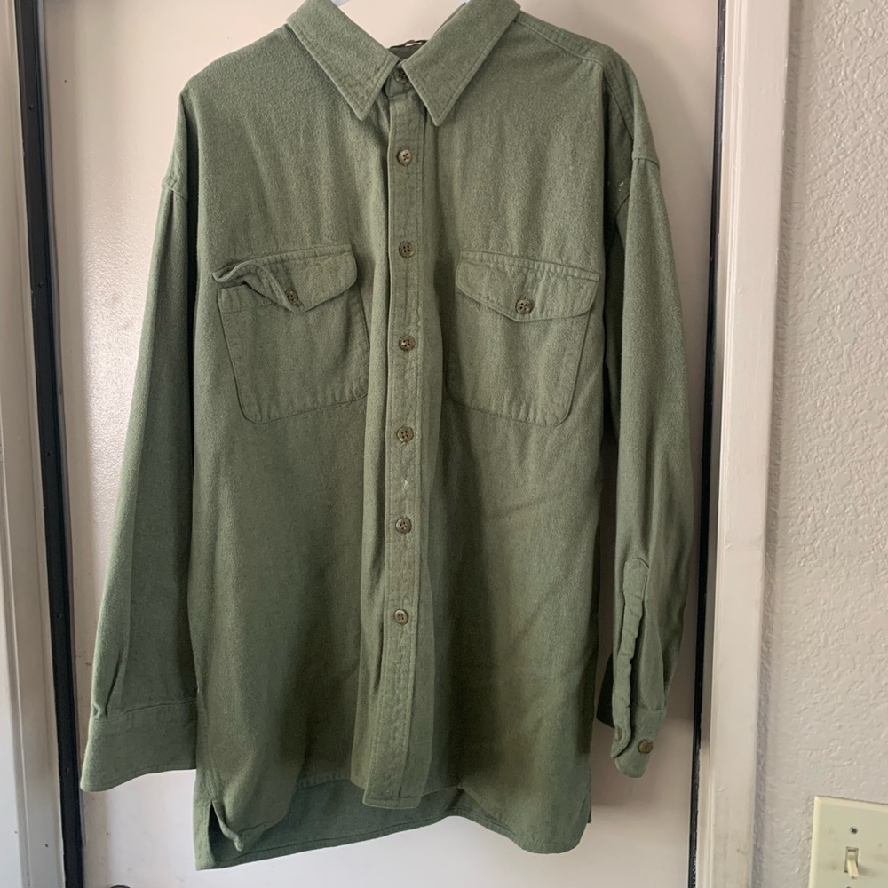 Green vintage button up